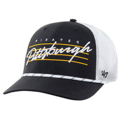 Pittsburgh Pirates Downburst Trucker Adjustable Hat Black