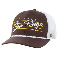 San Diego Padres Downburst Trucker Adjustable Hat Brown