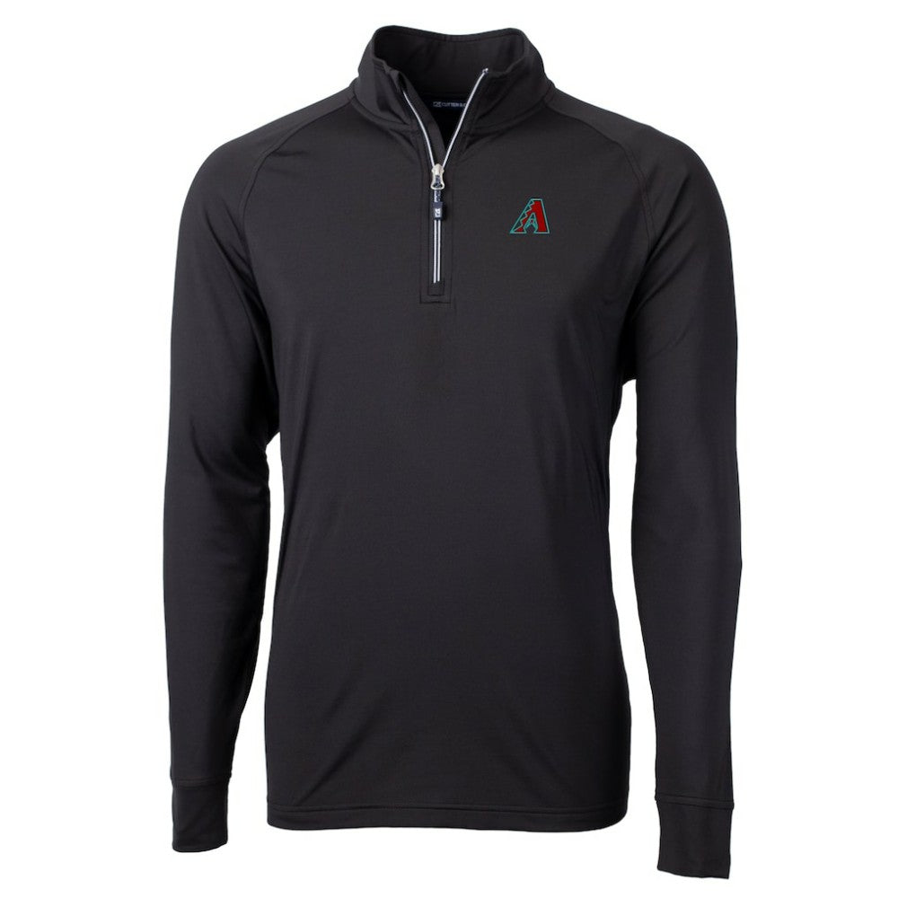 Arizona Diamondbacks Cutter & Buck Adapt Eco Knit Recycled Quarter-Zip Pullover Top Black