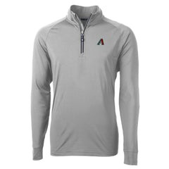 Arizona Diamondbacks Cutter & Buck Adapt Eco Knit Recycled Quarter-Zip Pullover Top Gray