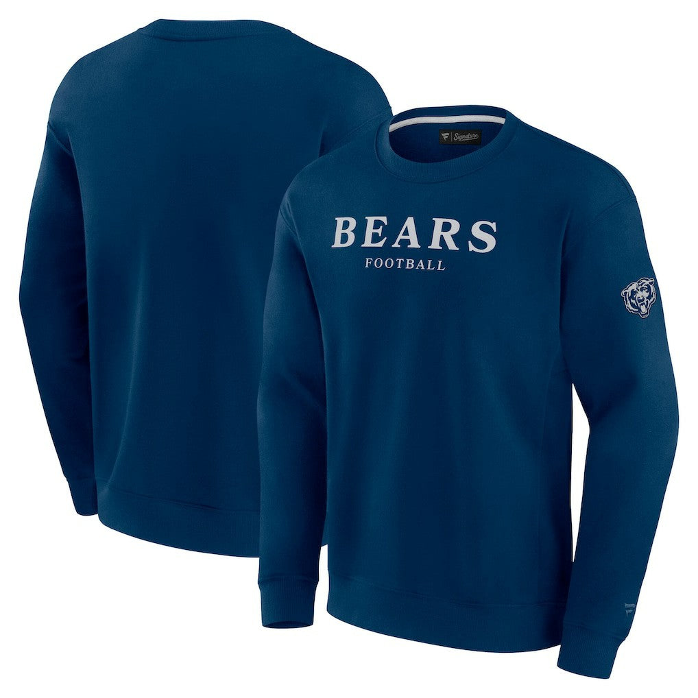 Chicago Bears Unisex Elements Unlimited Fleece Pullover Sweatshirt - Navy on sale