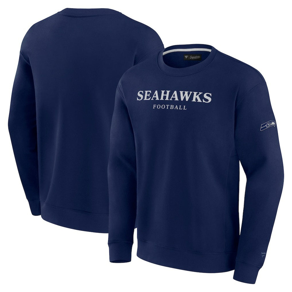 Seattle Seahawks Unisex Elements Unlimited Fleece Pullover Sweatshirt - College Navy outlet