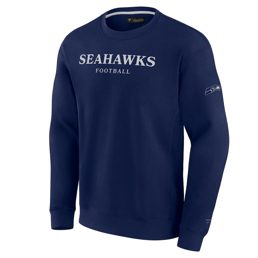 Seattle Seahawks Unisex Elements Unlimited Fleece Pullover Sweatshirt - College Navy outlet
