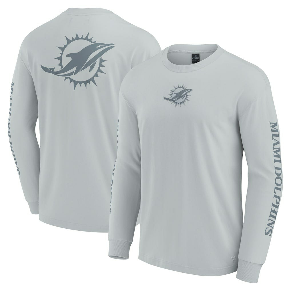 Miami Dolphins Unisex Elements Strive Long Sleeve T-Shirt - Gray cheap