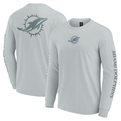 Miami Dolphins Unisex Elements Strive Long Sleeve T-Shirt - Gray cheap