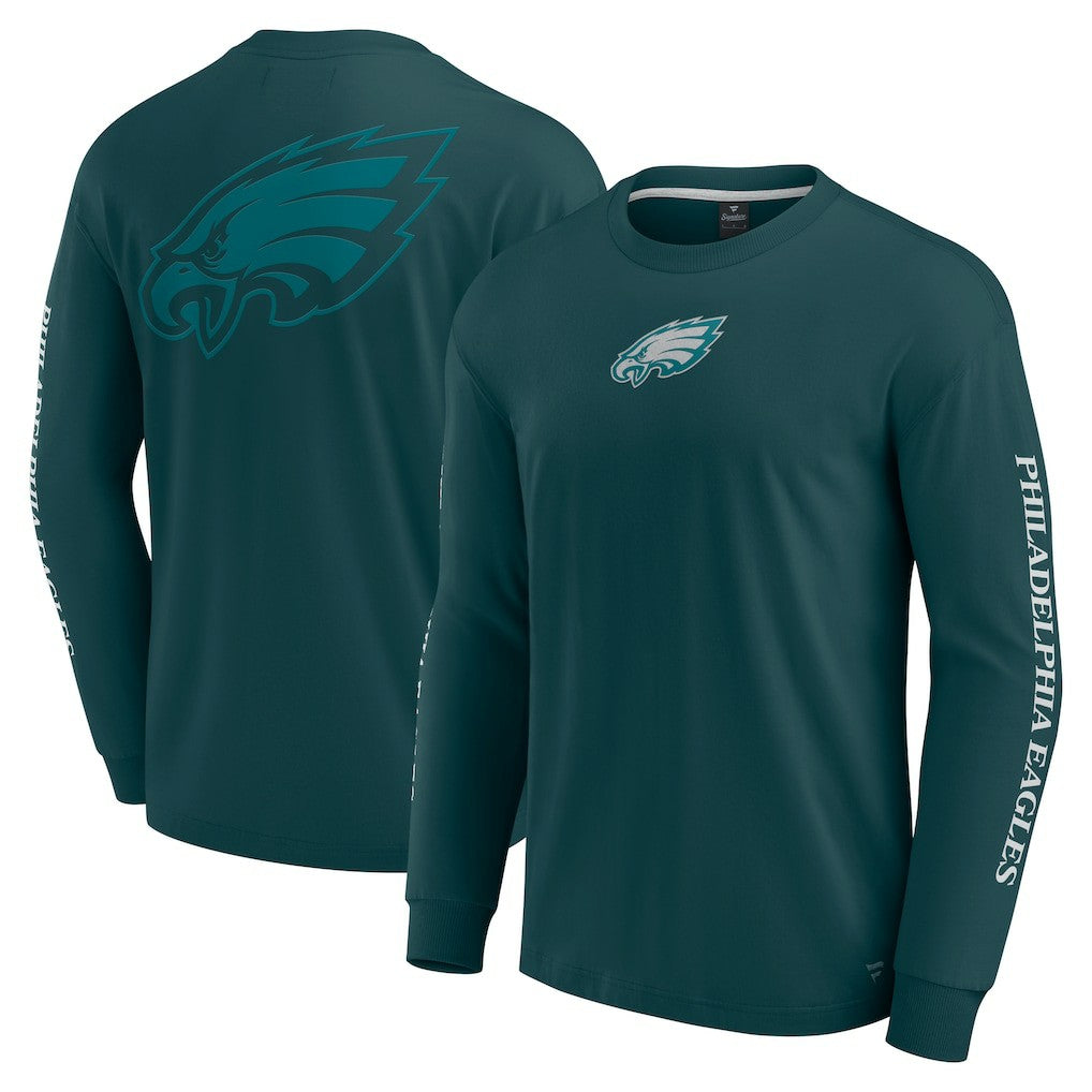 Philadelphia Eagles Unisex Elements Strive Long Sleeve T-Shirt - Midnight Green for sale