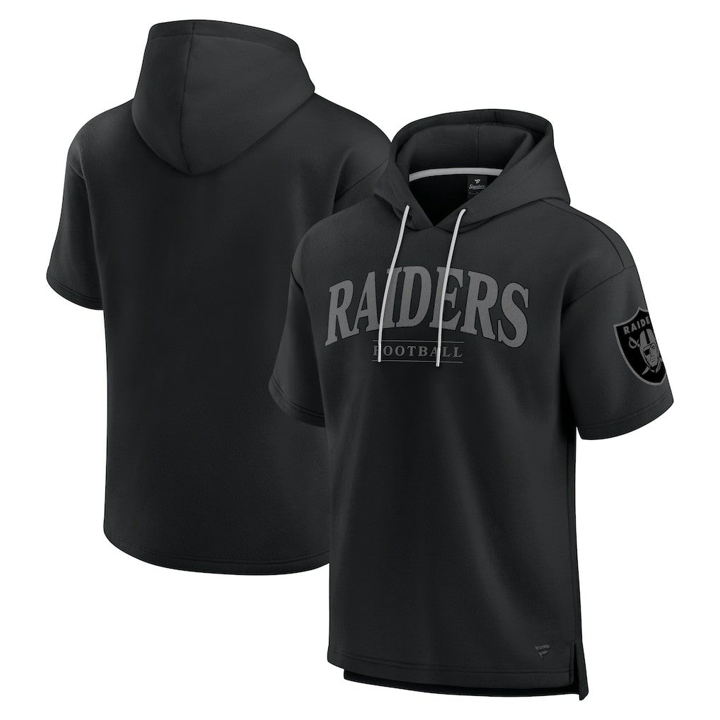 Las Vegas Raiders Unisex Elements Ready Short Sleeve Pullover Hoodie - Black sale