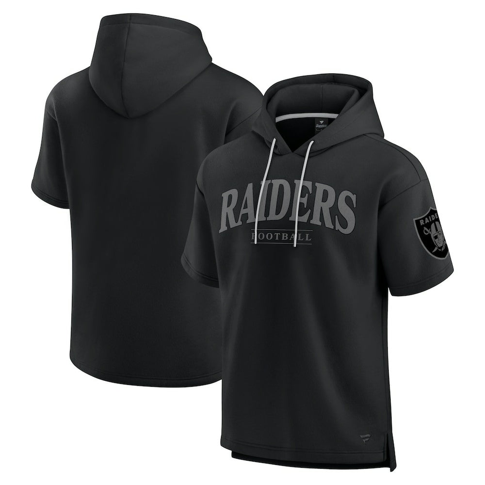 Las Vegas Raiders Unisex Elements Ready Short Sleeve Pullover Hoodie - Black sale