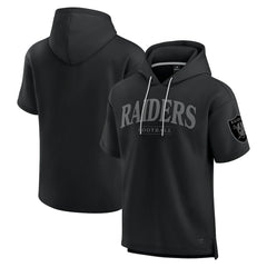 Las Vegas Raiders Unisex Elements Ready Short Sleeve Pullover Hoodie - Black sale