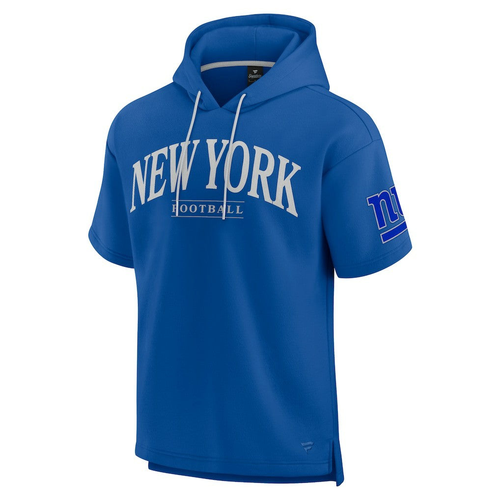 New York Giants Unisex Elements Ready Short Sleeve Pullover Hoodie - Royal outlet