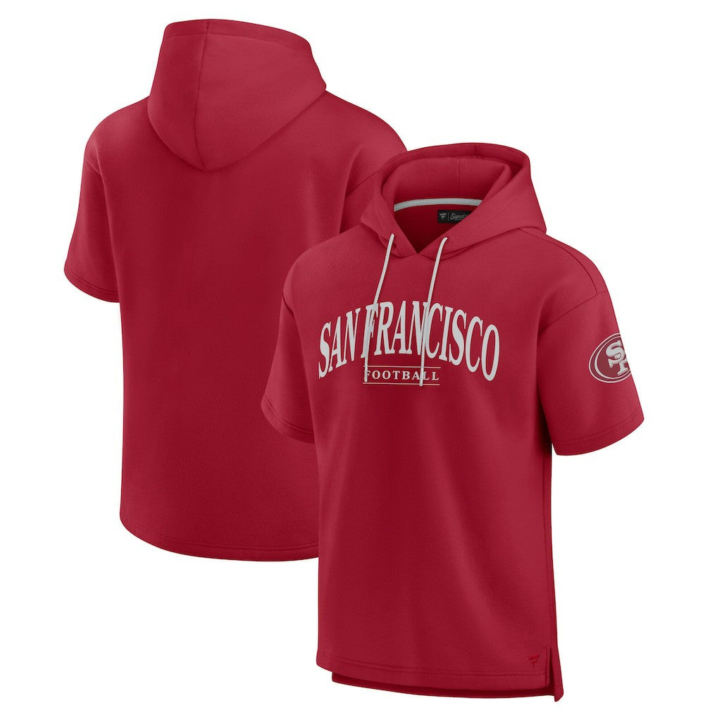 San Francisco 49ers Unisex Elements Ready Short Sleeve Pullover Hoodie - Scarlet on sale