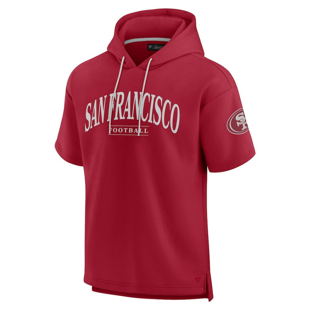 San Francisco 49ers Unisex Elements Ready Short Sleeve Pullover Hoodie - Scarlet on sale