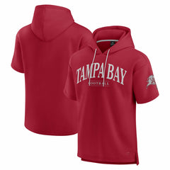 Tampa Bay Buccaneers Unisex Elements Ready Short Sleeve Pullover Hoodie - Cardinal on sale