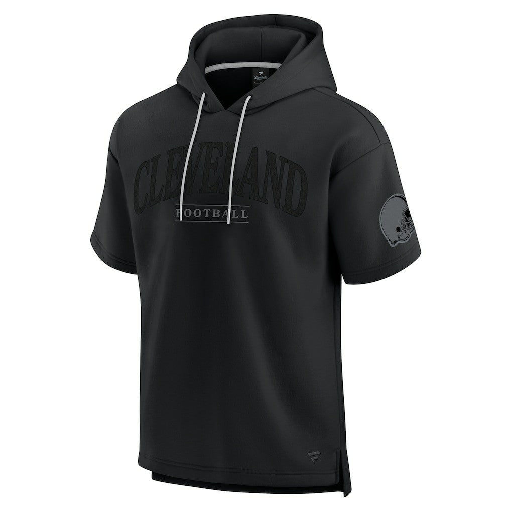 Cleveland Browns Unisex Elements Ready Short Sleeve Pullover Hoodie - Black for sale