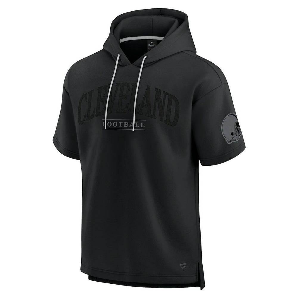 Cleveland Browns Unisex Elements Ready Short Sleeve Pullover Hoodie - Black for sale
