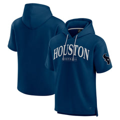 Houston Texans Unisex Elements Ready Short Sleeve Pullover Hoodie - Navy for sale