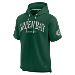Green Bay Packers Unisex Elements Ready Short Sleeve Pullover Hoodie - Green for sale