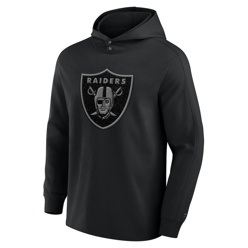 Las Vegas Raiders Elements Blaze Tri-Blend Long Sleeve Hoodie T-Shirt - Black on sale