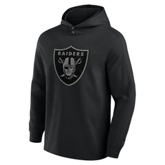 Las Vegas Raiders Elements Blaze Tri-Blend Long Sleeve Hoodie T-Shirt - Black on sale