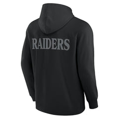 Las Vegas Raiders Elements Blaze Tri-Blend Long Sleeve Hoodie T-Shirt - Black on sale