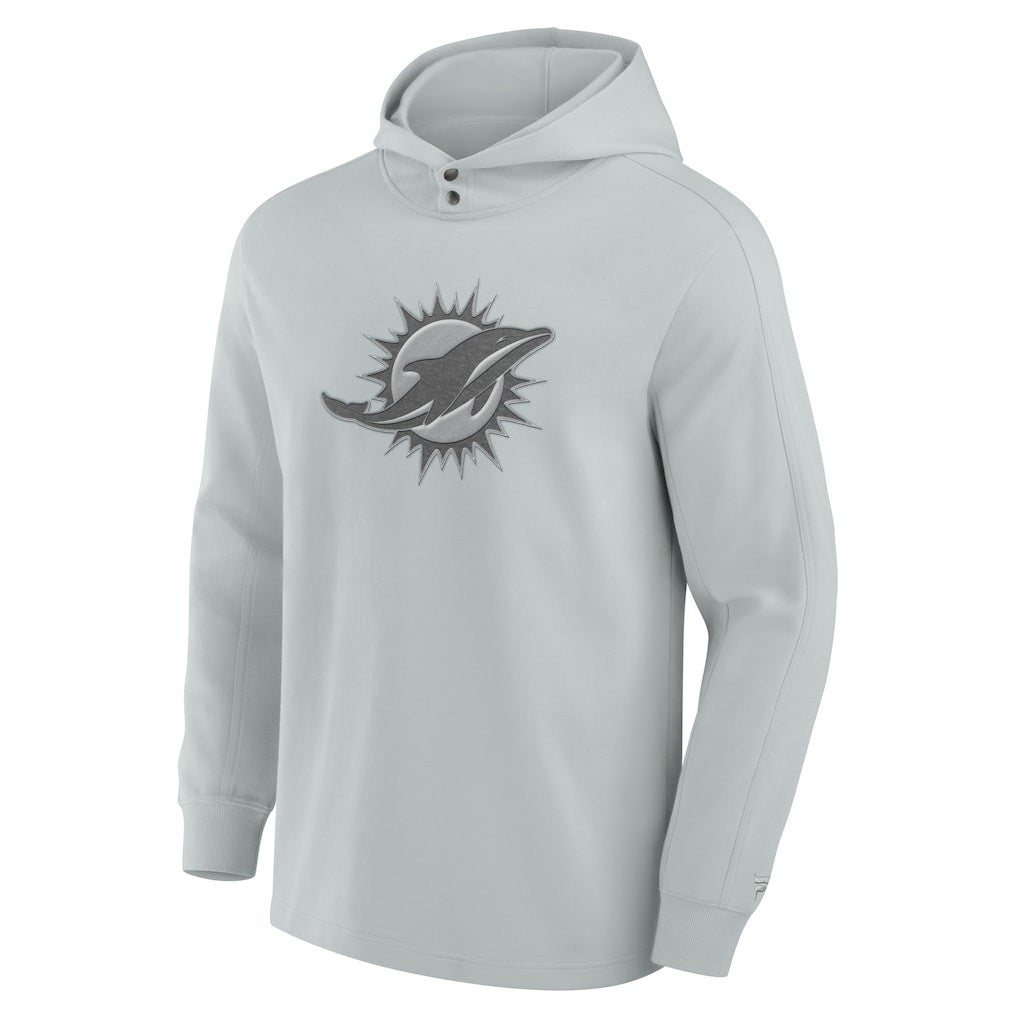 Miami Dolphins Elements Blaze Tri-Blend Long Sleeve Hoodie T-Shirt - Gray for sale