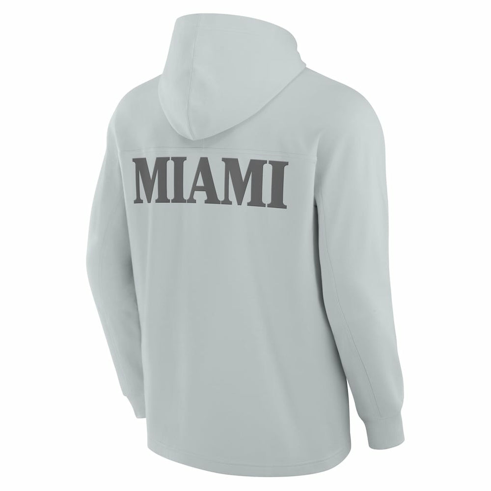 Miami Dolphins Elements Blaze Tri-Blend Long Sleeve Hoodie T-Shirt - Gray for sale