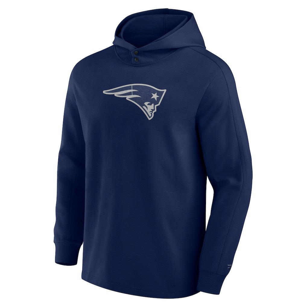New England Patriots Elements Blaze Tri-Blend Long Sleeve Hoodie T-Shirt - Navy on sale