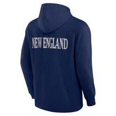 New England Patriots Elements Blaze Tri-Blend Long Sleeve Hoodie T-Shirt - Navy on sale