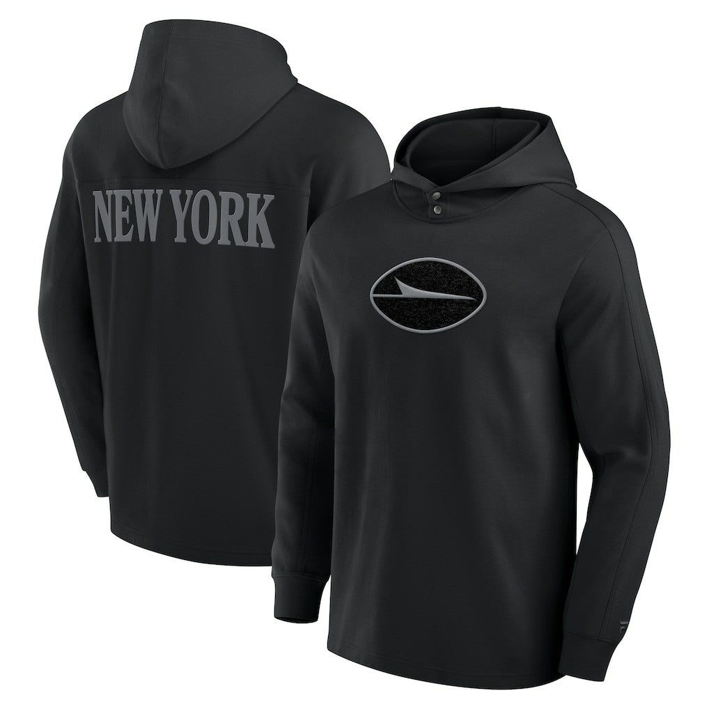 New York Jets Elements Blaze Tri-Blend Long Sleeve Hoodie T-Shirt - Black on sale
