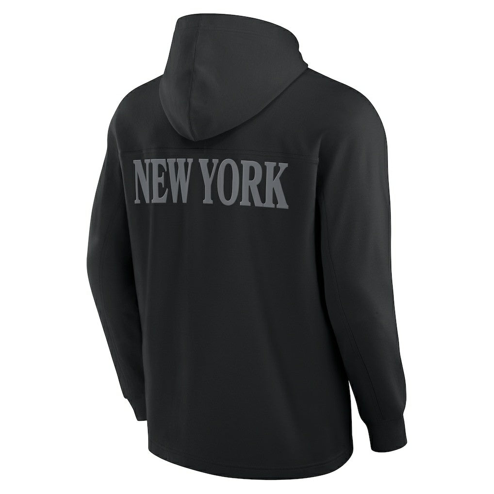 New York Jets Elements Blaze Tri-Blend Long Sleeve Hoodie T-Shirt - Black on sale