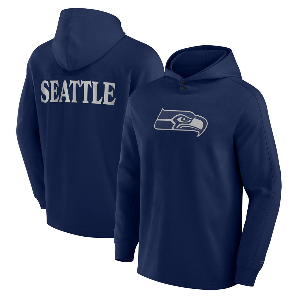 Seattle Seahawks Elements Blaze Tri-Blend Long Sleeve Hoodie T-Shirt - College Navy for sale
