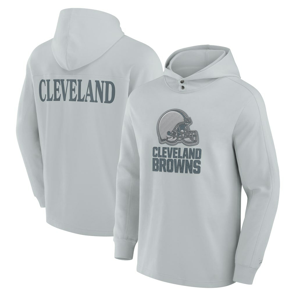 Cleveland Browns Elements Blaze Tri-Blend Long Sleeve Hoodie T-Shirt - Gray outlet