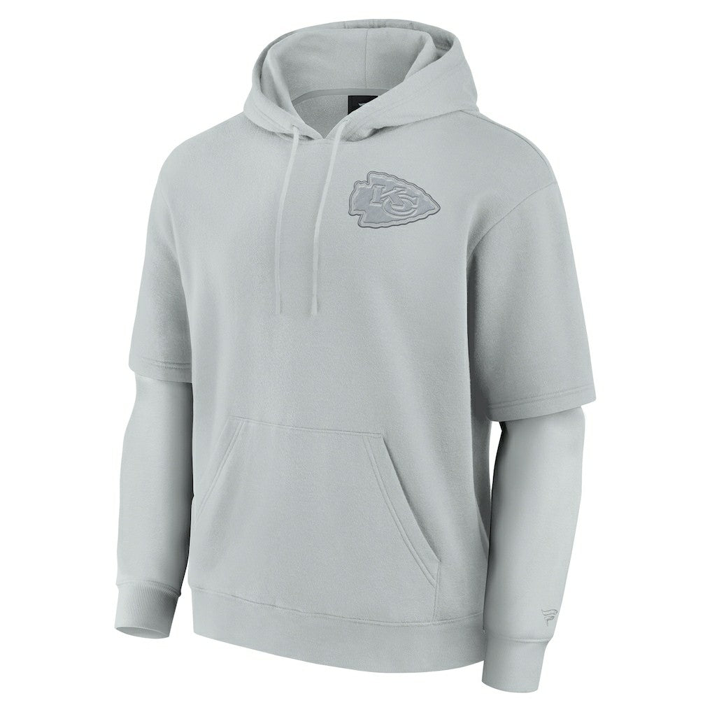 Kansas City Chiefs Unisex Elements Sleek Pullover Hoodie - Gray discount