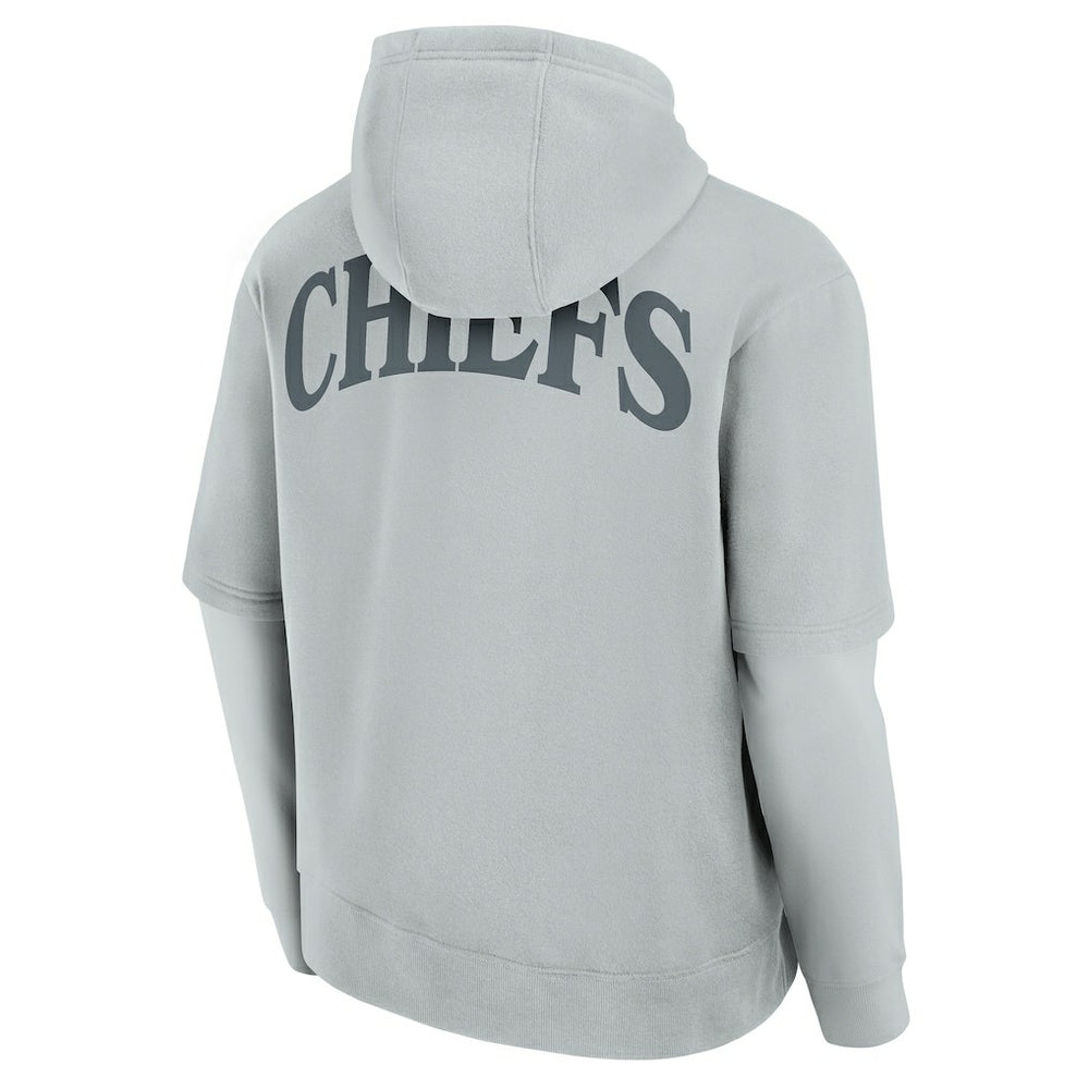 Kansas City Chiefs Unisex Elements Sleek Pullover Hoodie - Gray discount