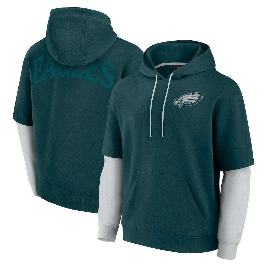 Philadelphia Eagles Unisex Sleek Elements Pullover Hoodie - Green on sale