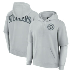 Pittsburgh Steelers Unisex Sleek Elements Pullover Hoodie - Gray on sale
