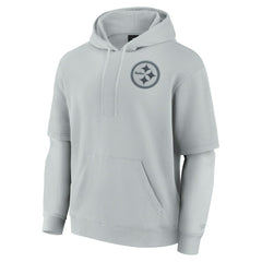 Pittsburgh Steelers Unisex Sleek Elements Pullover Hoodie - Gray on sale