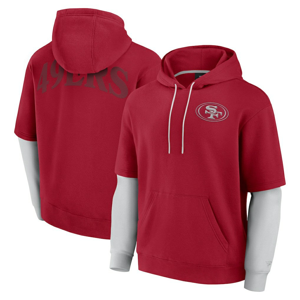 San Francisco 49ers Unisex Sleek Elements Pullover Hoodie - Scarlet cheap