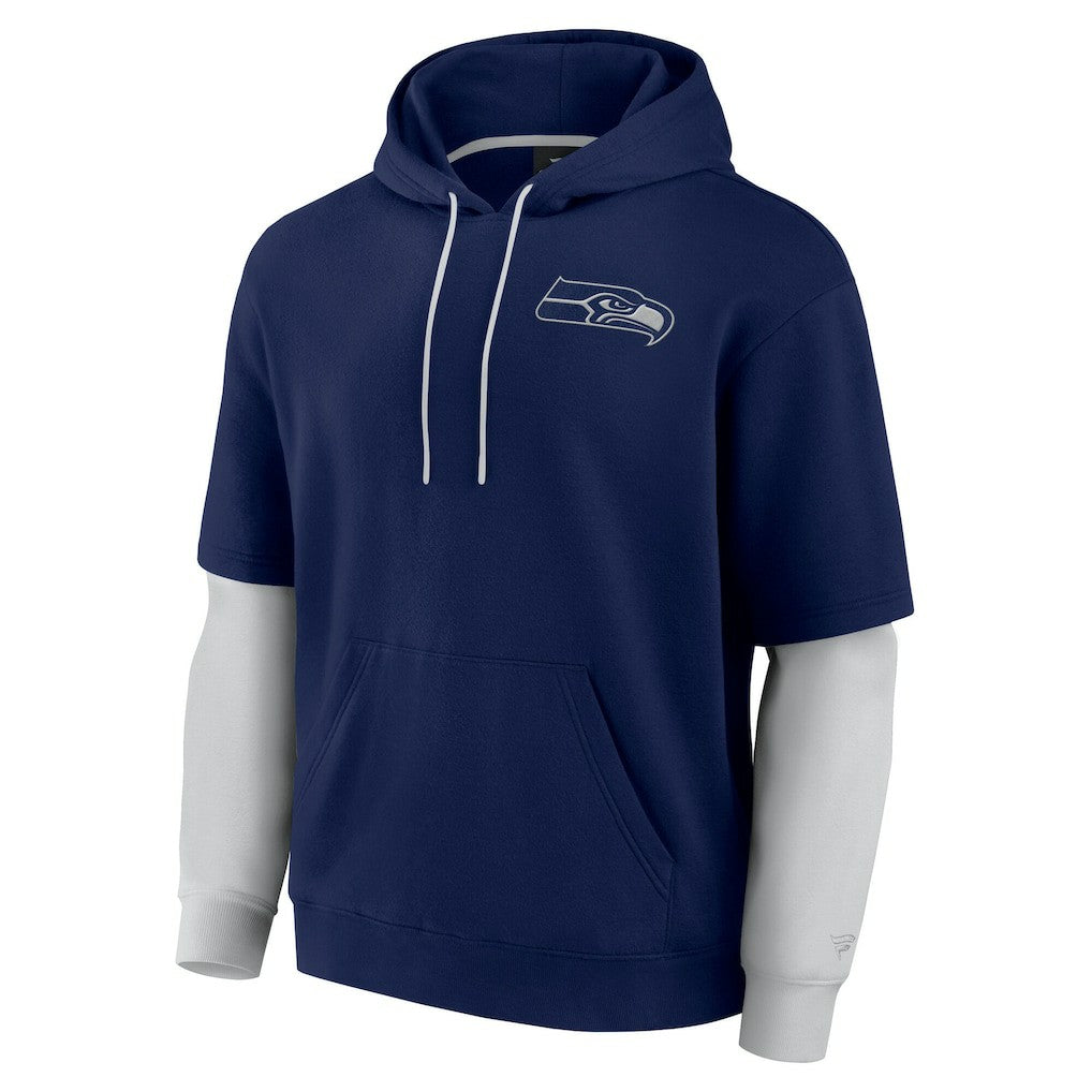 Seattle Seahawks Unisex Sleek Elements Pullover Hoodie - College Navy on sale