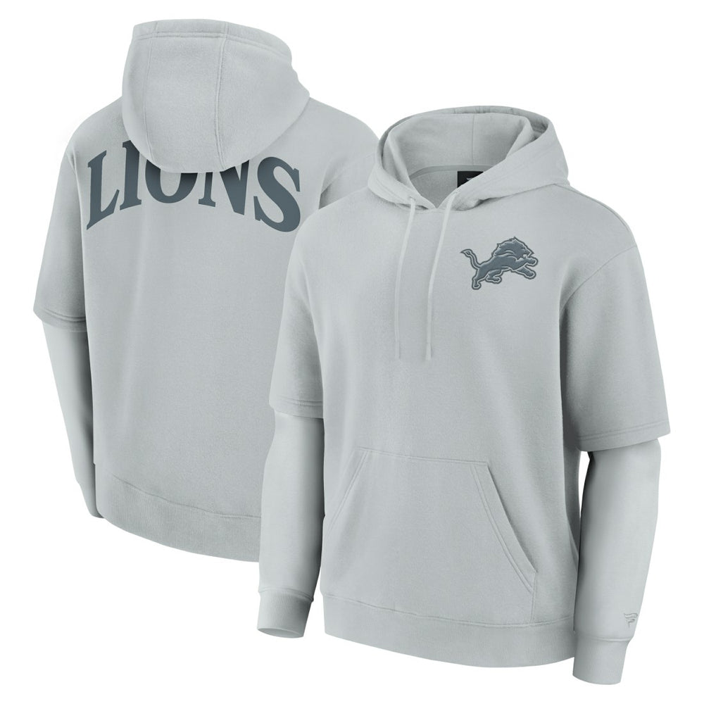 Detroit Lions Unisex Sleek Elements Pullover Hoodie - Gray outlet