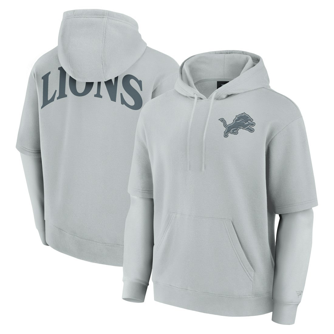 Detroit Lions Unisex Sleek Elements Pullover Hoodie - Gray outlet