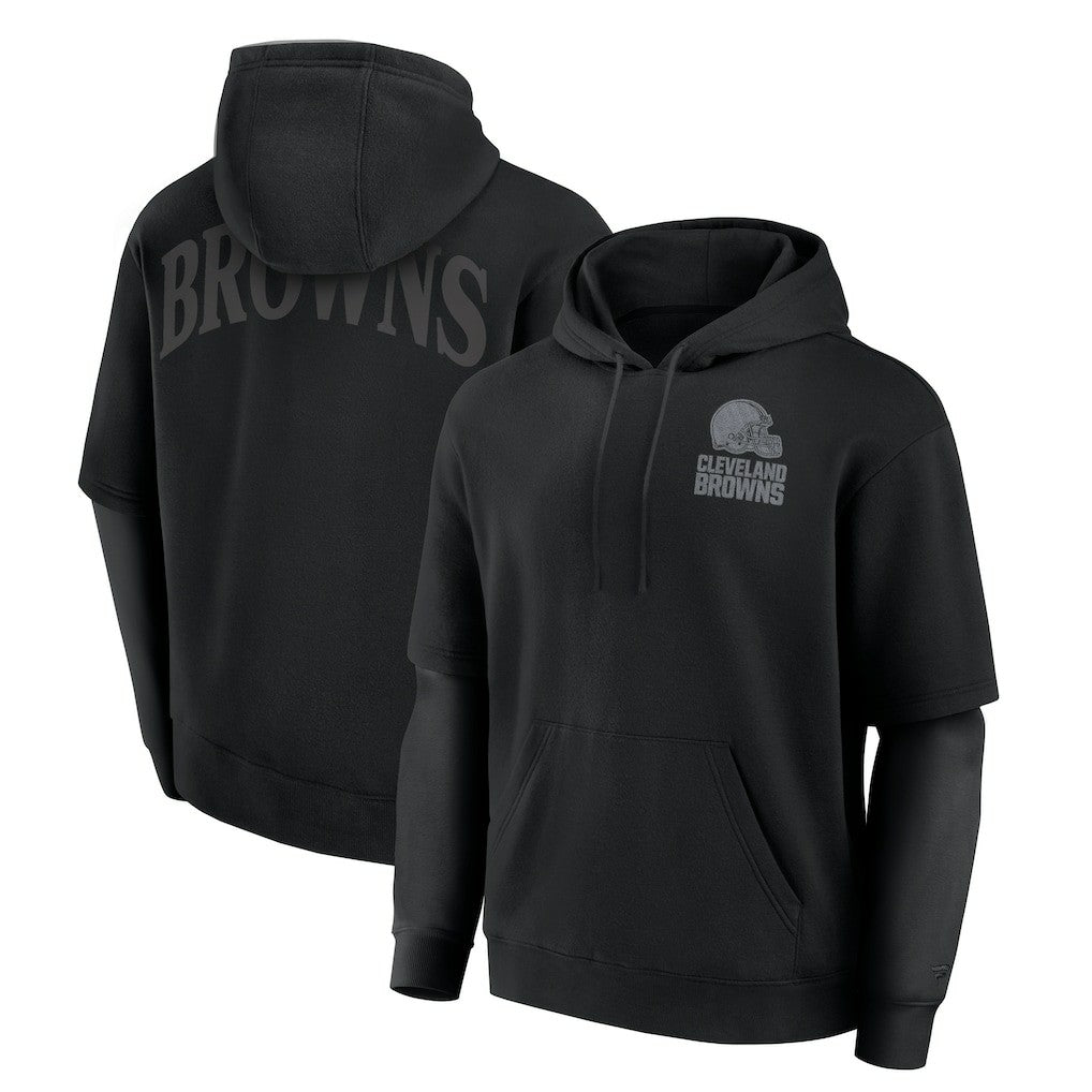 Cleveland Browns Unisex Sleek Elements Pullover Hoodie - Black cheap