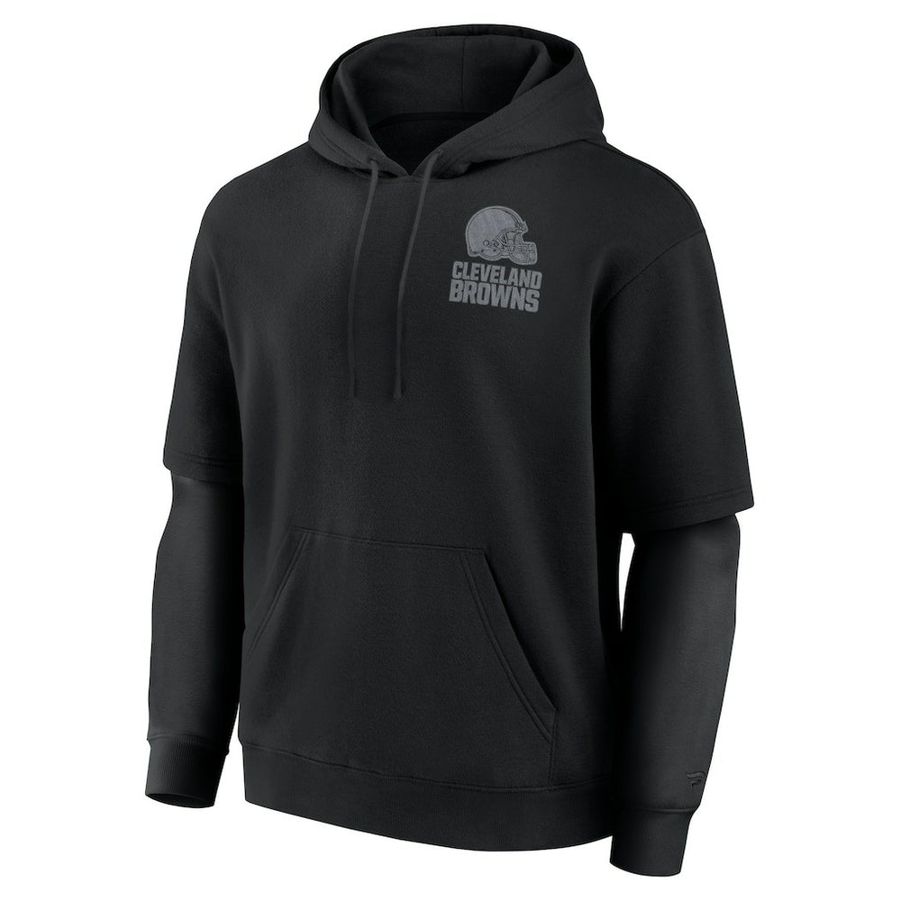 Cleveland Browns Unisex Sleek Elements Pullover Hoodie - Black cheap