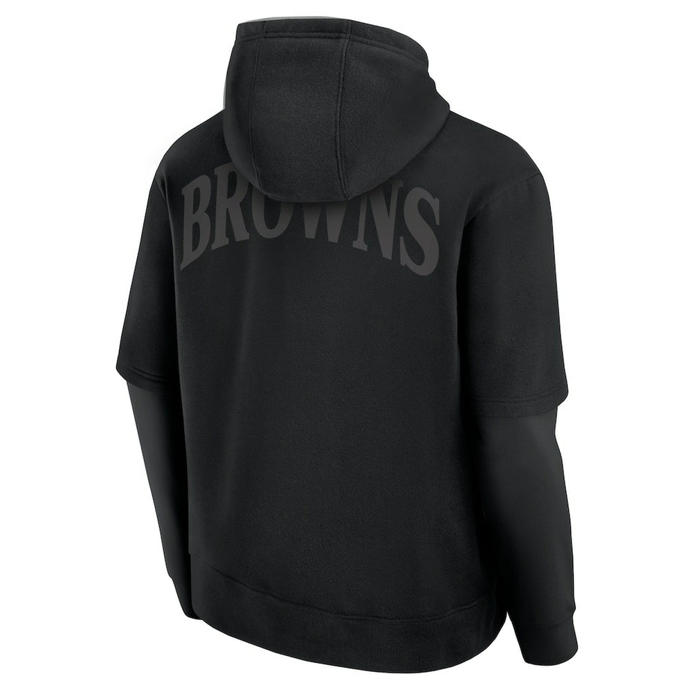 Cleveland Browns Unisex Sleek Elements Pullover Hoodie - Black cheap