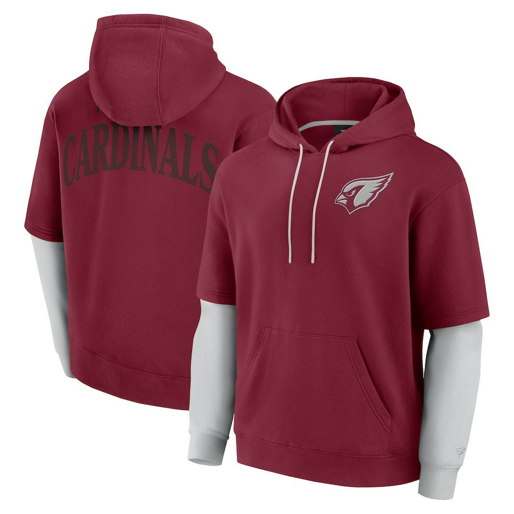 Arizona Cardinals Unisex Sleek Elements Pullover Hoodie - Cardinal outlet