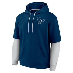 Houston Texans Unisex Sleek Elements Pullover Hoodie - Navy outlet