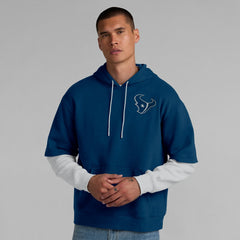 Houston Texans Unisex Sleek Elements Pullover Hoodie - Navy outlet