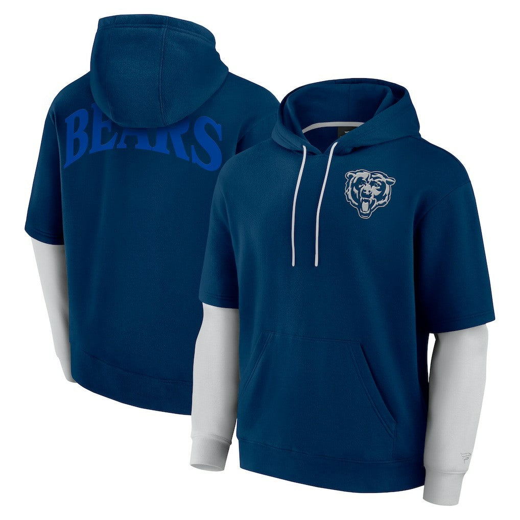 Chicago Bears Unisex Sleek Elements Pullover Hoodie - Navy sale