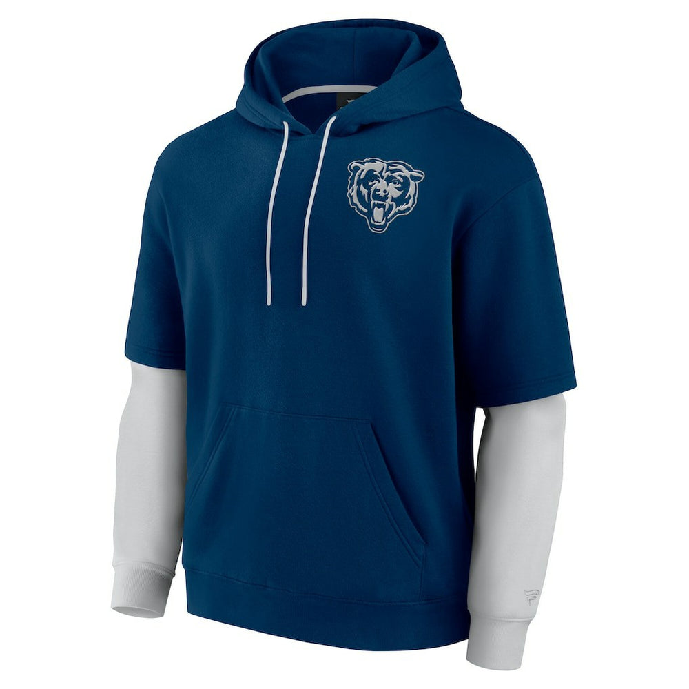 Chicago Bears Unisex Sleek Elements Pullover Hoodie - Navy sale