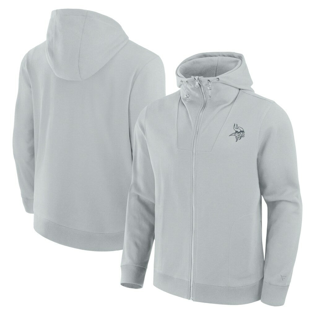 Minnesota Vikings Unisex Front Office Full-Zip Hoodie - Gray on sale